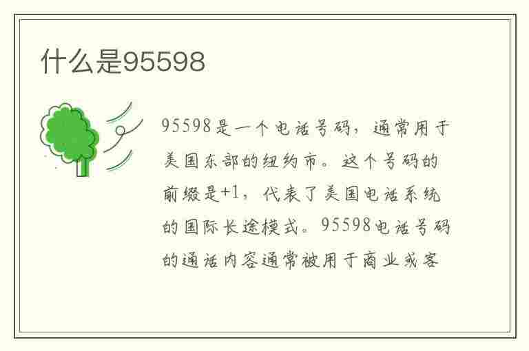 什么是95598(什么是95598工单)